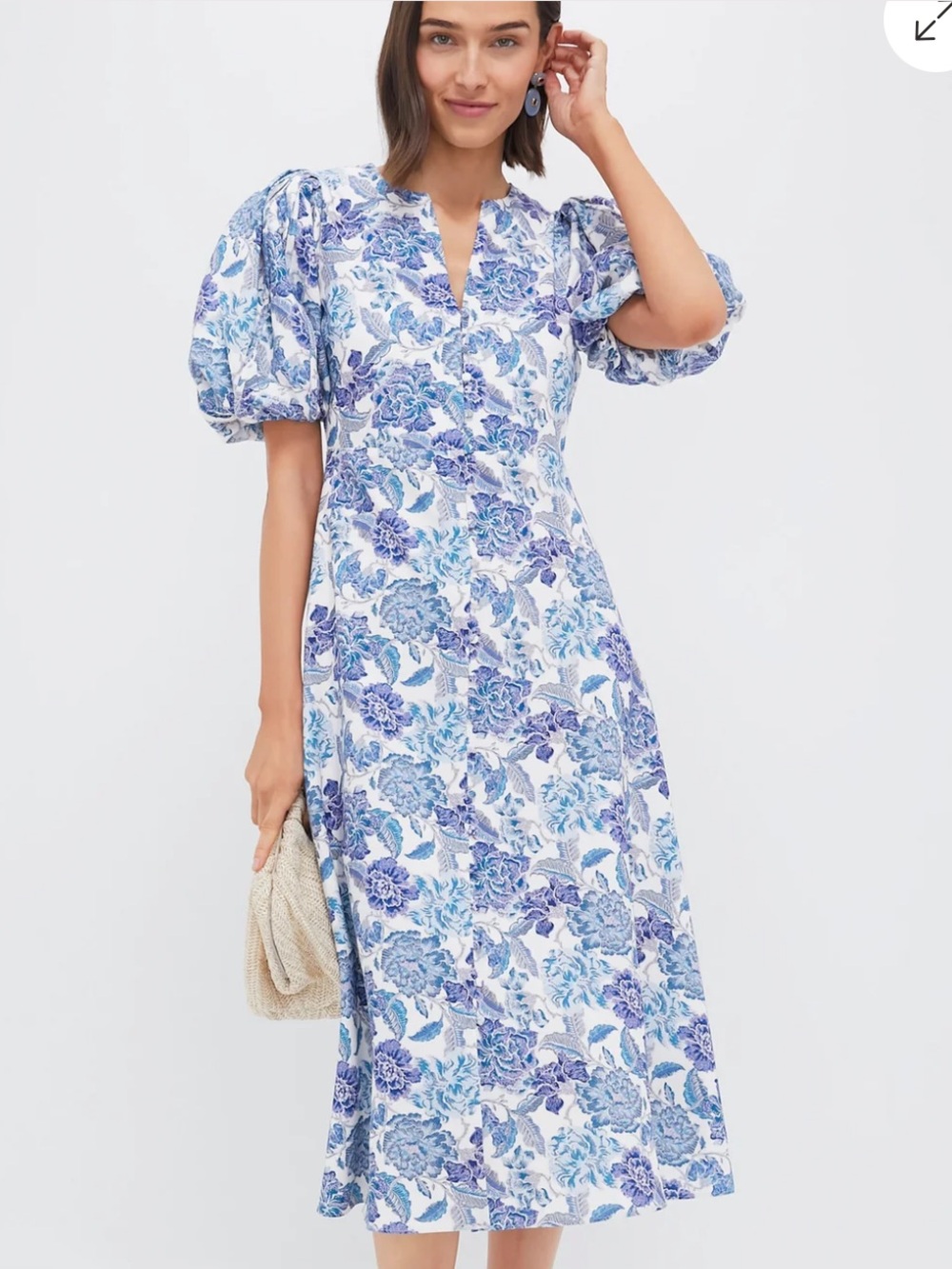 TUCKERNUCK HYACINTH HOUSE
Steel Blue Floral Brody Midi Dress Size XS NET